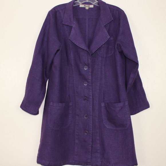 FLAX Dresses & Skirts - FLAX button front linen jacket/dress